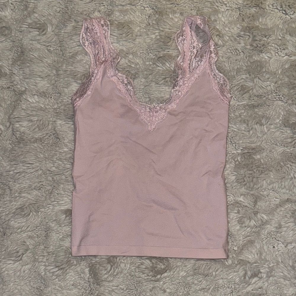 Wild Fable Soft Pink Lace Tank